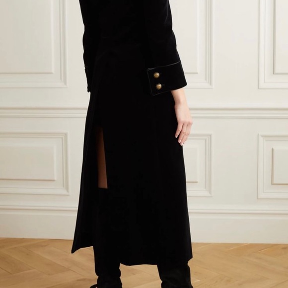 Saint Laurent black piped Velvet long jacket size 34, brand new - Picture 5 of 9